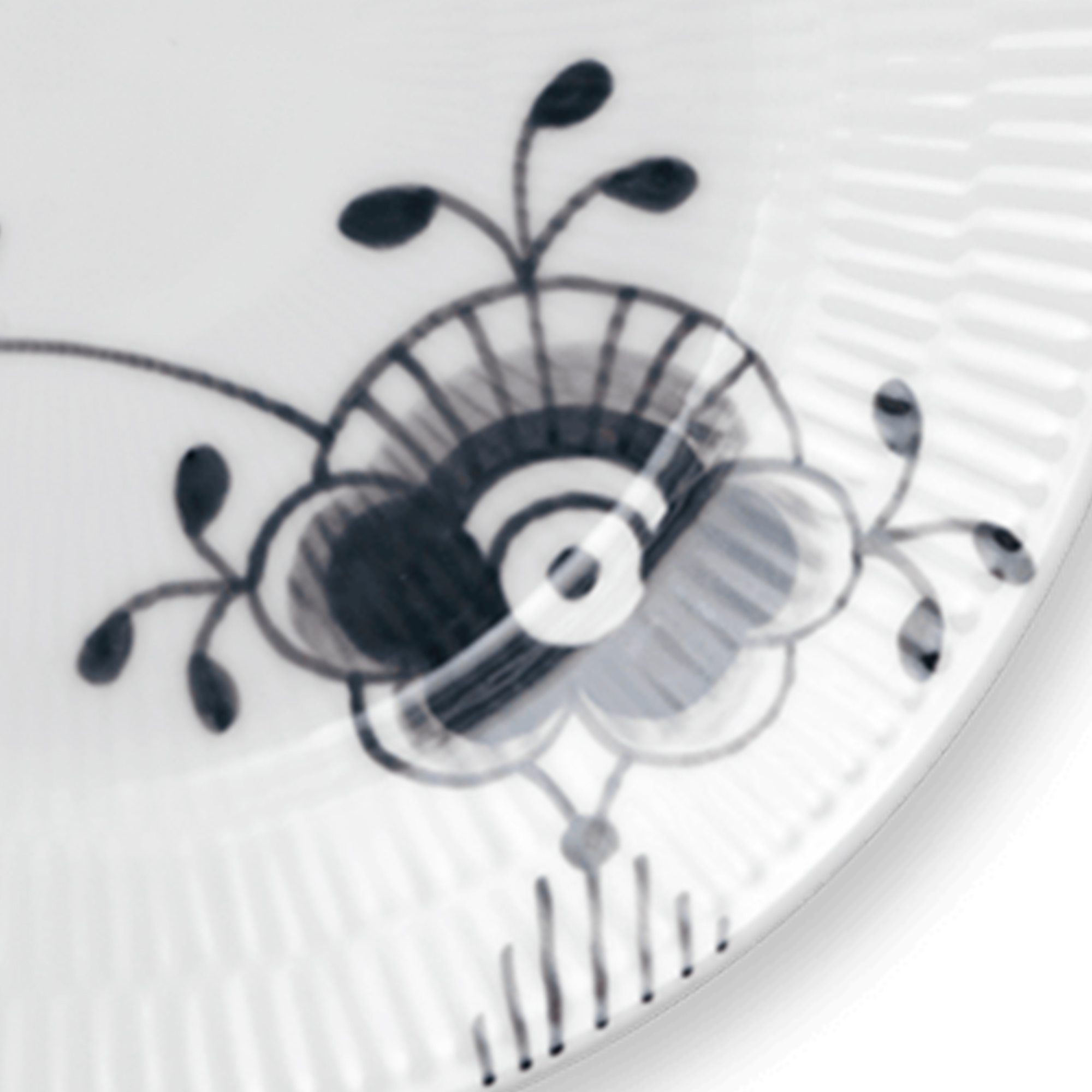 Zoom billed af Sort Mega Riflet Tallerken 22 cm